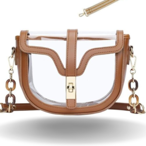 kkxiu clear crossbody bag for women stadium approved vegan leather concert shoulder sports see through purse | stadium approved, concert, sports, see through